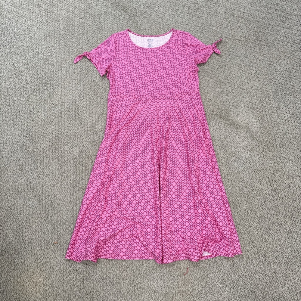 Croft & Barrow Pink Patterned Midi Dress